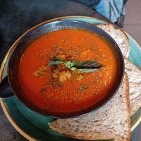 Home-made tomato soup at W6 Garden Centre Cafe in West London