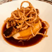 Champ Sausage’s & Crispy Onion’s :) My Favourite!  at Eat Street in Belfast