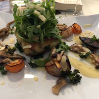 Colcannon Potato Cake - Roasted Root Vegetables, Rocket, Shaved Parmesan, Truffle Agave at Eat Street in Belfast