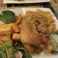 Tofu fish n chips😋 at Eat Street in Belfast