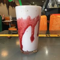 strawberry shake at Eat Street in Belfast
