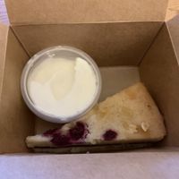 So-so raspberry and almond tart at Eat Street in Belfast