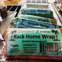 Variety of vegan wraps at 3 Bees Coffee in San Mateo