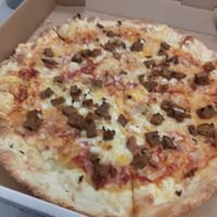 Steak and onion pizza  at Veganos Kitchen in Las Vegas