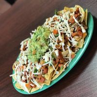 Super Nachos with pastor  at Veganos Kitchen in Las Vegas