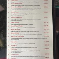 Menu2 at The Maharajas in Mahe