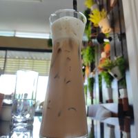 Every iced coffee should be this size at Alchemy Vegan in Chiang Mai