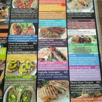 menu at Alchemy Vegan in Chiang Mai