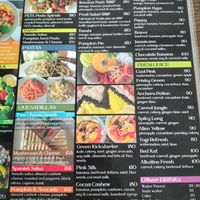 menu at Alchemy Vegan in Chiang Mai