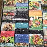 menu at Alchemy Vegan in Chiang Mai