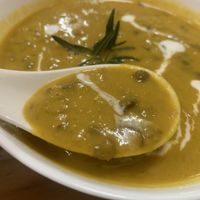 Carrot lentil soup  at Alchemy Vegan in Chiang Mai