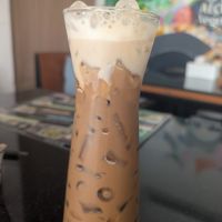 Iced latte at Alchemy Vegan in Chiang Mai