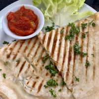 Hummus quesadilla   at Alchemy Vegan in Chiang Mai
