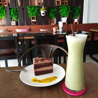 Great vegan cake and drinks at Alchemy Vegan in Chiang Mai