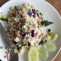 Fried rice with cashew nuts, veggies and tofu   at Pinto Restaurant in Koh Lanta