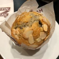 Vegan cherry almond muffin - very niche. Also had a nice cappuccino  at Muffin Break in Cardiff