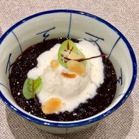 Purple Rice Porridge with Coconut Ice Cream (replaces with Sorbet) at elemen 元素 - HarbourFront in Central Singapore