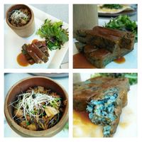 Blue Flower Tofu with Black Truffle Wild Rice ($15.8) at elemen 元素 - HarbourFront in Central Singapore