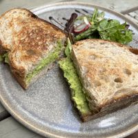 Avo toast  at Ginger & Mint in East London