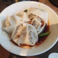 wontons..a little spicy but good at Jujube Tree 枣子树素餐厅 - 成都铂金城店 in Chengdu