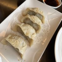 Pan fried dumplings  at Jujube Tree 枣子树素餐厅 - 成都铂金城店 in Chengdu