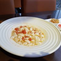 Mapou Tofu - very soft and raw at Jujube Tree 枣子树素餐厅 - 成都铂金城店 in Chengdu