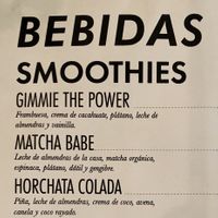 Menu at Pulpa Amor Liquido  in Mexico City