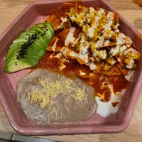 Chilaquiles rojos at Pulpa Amor Liquido  in Mexico City