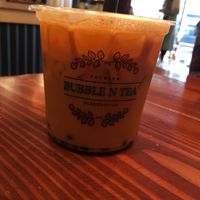 Thai tea made with soy milk and tapioca pearls at Bubble N Tea in Beaverton