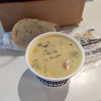 Small vegan chowder at Pike Place Chowder in Seattle