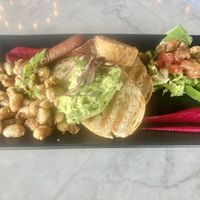 Butter bean, edamame and avo brekky at Raw Sugar Cafe in Christchurch