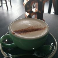 chai latte on coconut milk at Raw Sugar Cafe in Christchurch
