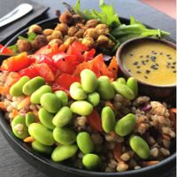 Amazing salad bowl  at Raw Sugar Cafe in Christchurch