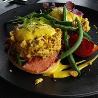 Eggs Benedict Vegan version at Raw Sugar Cafe in Christchurch