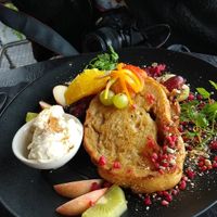 Vegan french toast at Raw Sugar Cafe in Christchurch