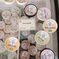 Vegan ice cream at Namai be Gliuteno in Klaipeda