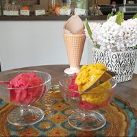 Ice cream at Namai be Gliuteno in Klaipeda