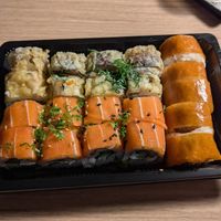 cowgirl, vegan Philly and shiitake to me at Blue Sushi Sake Grill in Omaha