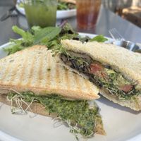 Vegan portobello sandwich  at Cafe Smitten in Bakersfield