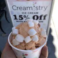 Thai ice tea with mochi  at Creamistry in Bakersfield