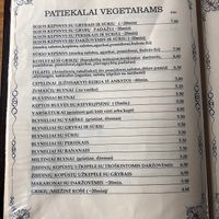 menu at Nikola in Kaunas