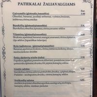 menu (only on Vilnius-Klaipėda side Nikola) at Nikola in Kaunas