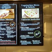 Veg. menu at Meson Sandwiches - Florida Mall in Orlando