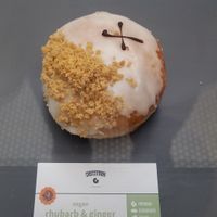 Rhubarb ginger at Crosstown Doughnuts - Victoria in London