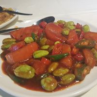 Vegetarian sambal petai - Special request at Pondok Gurame in East Singapore