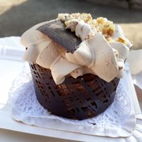 This mocha cream dessert tasted as amazing as it looks  at Pastelería y Panadería Sinfonía in Santiago