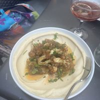 cauliflower hummus  at Shaya Restaurant in New Orleans