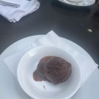 dark chocolate sorbet   at Shaya Restaurant in New Orleans