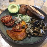 Vegan morning glory at Caffiend in Cairns