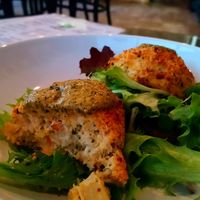 Home made crab cakes at Artichoke & Vine in Boca Raton